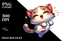 Cute Cat with Exaggerated Expression PNG Product Image 2