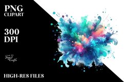 Colorful Cyan Watercolor Splash Watercolor Splash Product Image 3