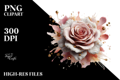 Rose with Golden Insertions PNG Product Image 2