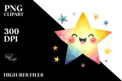 Smiling Whimsical Star PNG Product Image 2