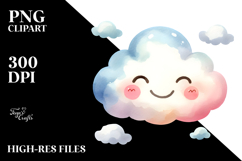 Very Simple Smiling Cloud PNG Product Image 2