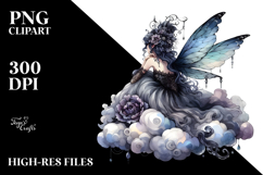 Gothic Fairy on Cloud, High-Res PNG Product Image 2