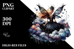 Gothic Fairy on Cloud, High-Res PNG Product Image 2