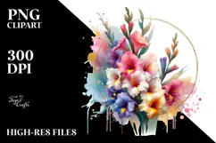 Colorful Gladiolus made of PNG Product Image 2