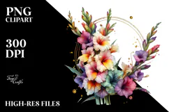 Colorful Gladiolus made of PNG Product Image 2
