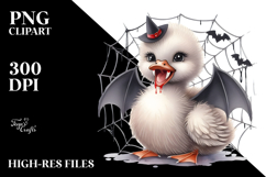 Funny Baby Swan with Spider Web PNG Product Image 2