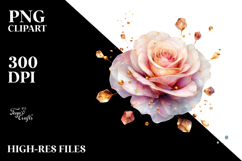 Rose Watercolor Splash PNG Product Image 2