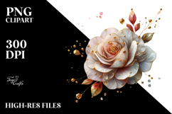 Rose Watercolor Splash PNG Product Image 2