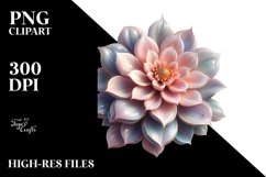 Pastel Glossy Dahlia | Clipart Product Image 1