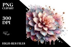 Pastel Glossy Dahlia | Clipart Product Image 3
