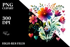 Very Simple Adorned Cloud with Hearts PNG Product Image 2