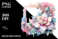 Abstract Pastel Shiny Gardenia, Transparent PNG Product Image 2
