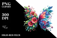 Abstract Watercolor Butterfly PNG Product Image 1