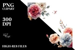 Abstract Horizontal Frame Watercolor Sublimation Clipart Product Image 3