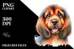 Cute Baby Bloodhound, Vibrant PNG Product Image 2