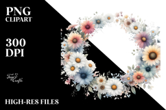 Colorful Daisy Frame PNG Product Image 2