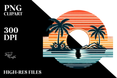 Retro Tropical Beach Sunset, 20 oz Tumbler Product Image 2