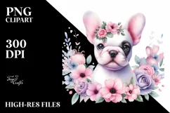 Cute French Bulldog | Clipart Product Image 1