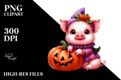 Cute Baby Pig Halloween PNG Product Image 2