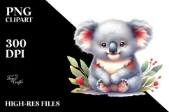 Baby Koala with Big Eyes PNG Product Image 2