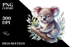 Baby Koala with Big Eyes PNG Product Image 2