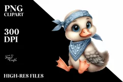 Funny Baby Goose Sitting Clipart Product Image 1