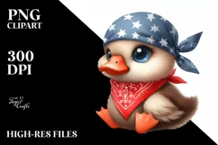 Funny Baby Goose Bandana Clipart Product Image 1