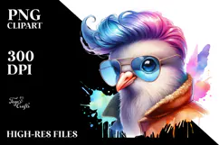 Cute Baby Dove Watercolor PNG Product Image 2