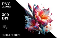 Glossy Gladiolus Material Watercolor Splash Product Image 3