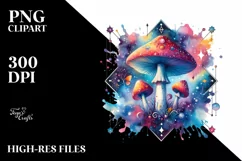 Magical Celestial Mushroom Tarot, High-Res PNG Product Image 2