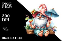 Whimsical Gnome with Cocktail PNG Product Image 2