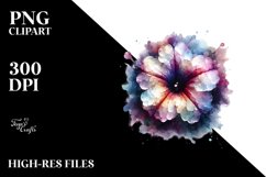 Abstract Watercolor Petunia Material Sublimation Clipart Product Image 3