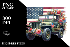 Vintage Oilish Jeep PNG Product Image 2
