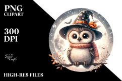 dressed for Halloween Baby Owl PNG Product Image 2