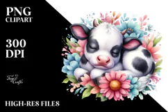 Cute Baby Cow PNG Product Image 2