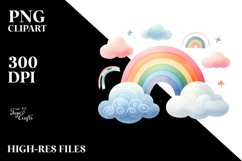 Rainbow with Clouds PNG Product Image 2