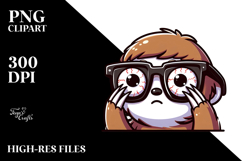 Goofy Sloth with Oversized Sunglasses PNG Product Image 2