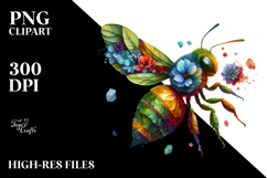 Vibrant Magical Celestial Bee PNG Product Image 2