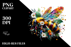 Vibrant Magical Celestial Bee PNG Product Image 2