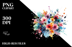 Colorful Brushstroke Splashes PNG Product Image 2
