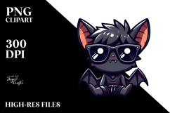 Silly Bat with Oversized Sunglasses PNG Product Image 2