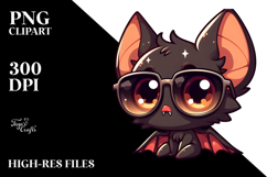 Silly Bat with Oversized Sunglasses PNG Product Image 2
