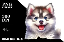 Creative Baby Siberian Husky PNG Product Image 2