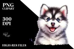 Creative Baby Siberian Husky PNG Product Image 2