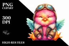 Colorful Baby Chicken in Aviator Suit | Sublimation | Product Image 1