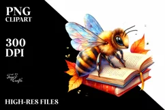Funny Baby Bee | Vibrant Watercolor Clipart Product Image 3