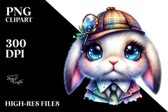 Cute Bunny Detective Hat PNG Product Image 2