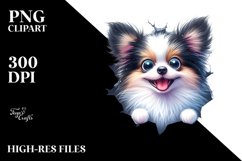 Cute Crazy Looking Papillon Watercolor Product Image 3