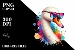 Quirky Swan Sunglasses | Sublimation Clipart Product Image 1
