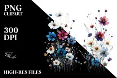 Bold Watercolor Wild Flowers | Sublimation | Clipart Product Image 3